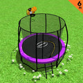 Kahuna 6ft Trampoline with Net, Ladder, Basketball Set & Safety Pad - Purple - SuperSaverAU - view 2