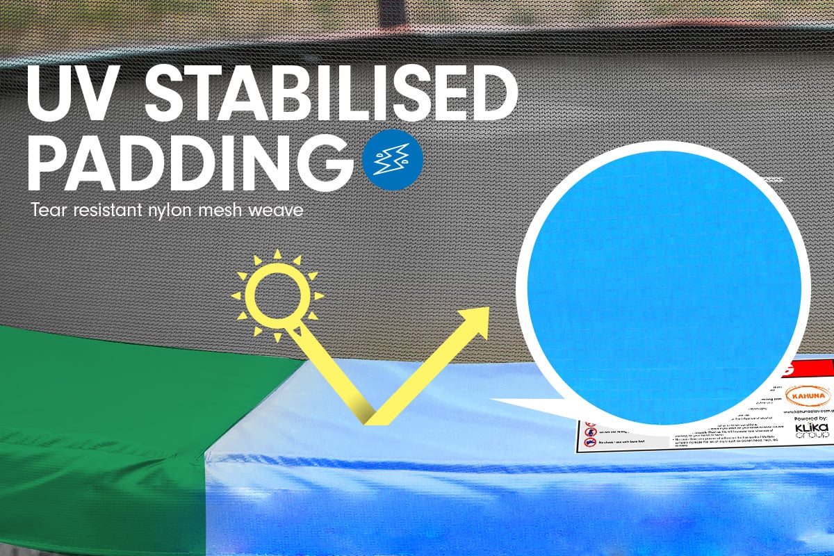 Kahuna 6ft Trampoline with Safety Net, UV-Stabilised Padding, Ladder & Shoe Tidy - SuperSaverAU - view 8