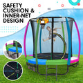 Kahuna 6ft Trampoline with Safety Net, Ladder, Basketball Set & UV Padding - SuperSaverAU - view 5