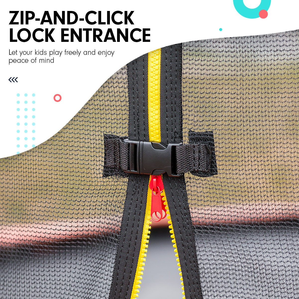Kahuna Replacement Trampoline Net for 8ft x 14ft Oval Trampoline - SuperSaverAU - view 2