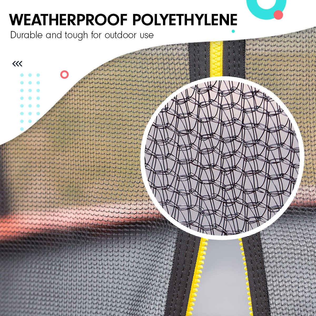 Kahuna Replacement Trampoline Net for 8ft x 14ft Oval Trampoline - SuperSaverAU - view 3