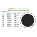 Kahuna Replacement Trampoline Mat with 8-Stitch Seam - Black, 15ft