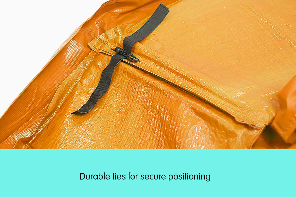 Powertrain 8ft Trampoline Safety Pad - Orange, UV Proof PVC, 15mm Foam - SuperSaverAU - view 5