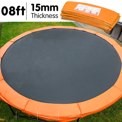 Powertrain 8ft Trampoline Replacement Pad - Orange, UV-Proof PVC, 15mm Foam - SuperSaverAU - view 2