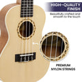 Karrera 23in Natural Wood Ukulele with Nylon Strings & Carrying Bag - SuperSaverAU - view 3
