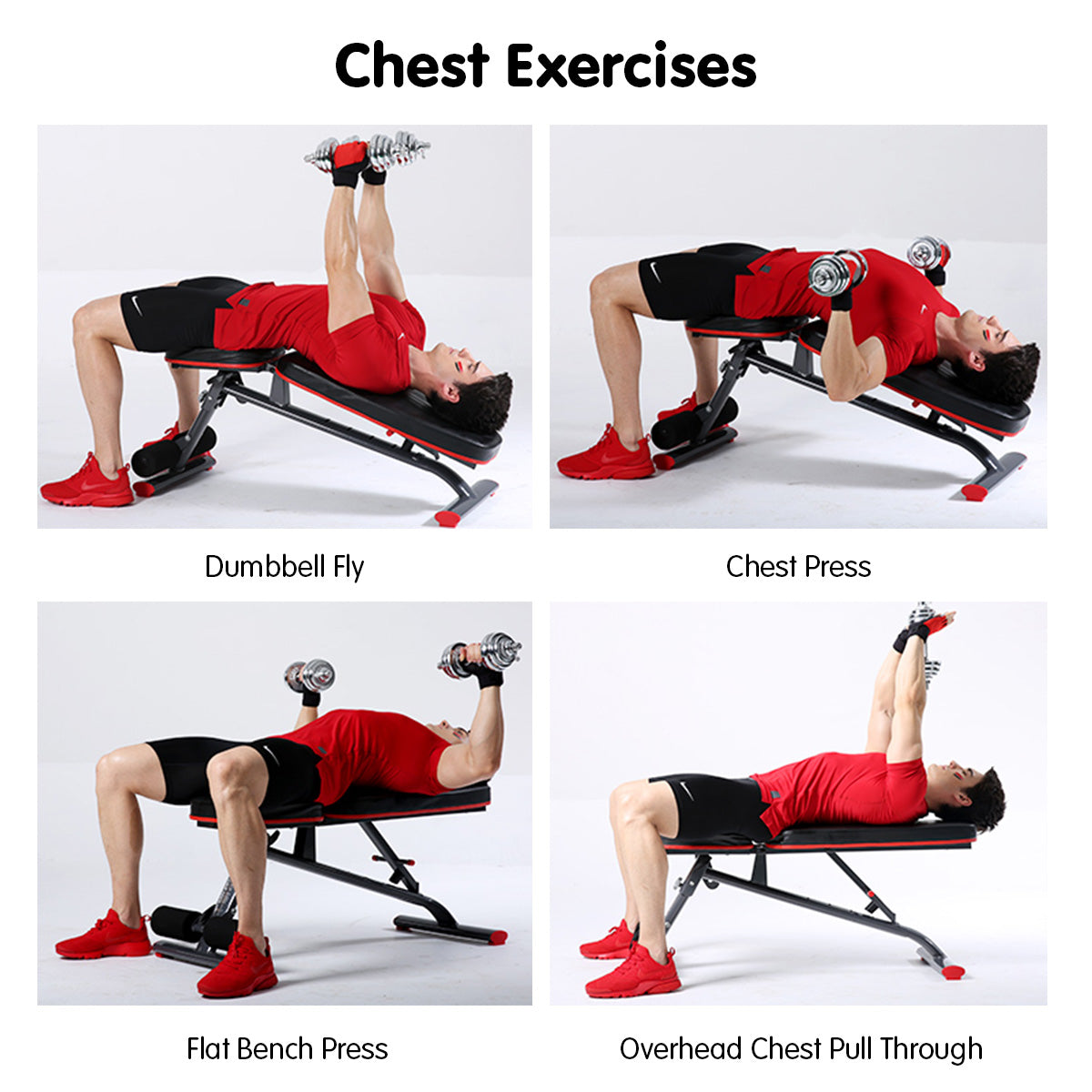Powertrain Home Gym Bench Adjustable Flat Incline Decline FID 250KG Load - SuperSaverAU - view 7