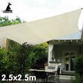Wallaroo Waterproof Shade Sail 2.5x2.5M - UV Blocking, Easy Install, Cream - SuperSaverAU - view 3