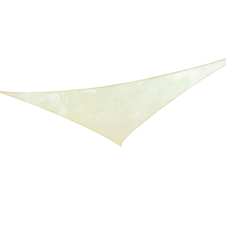 Wallaroo Waterproof Triangle Shade Sail 160GSM UV Block - Cream, 3.6 x 3.6 x 3.6m