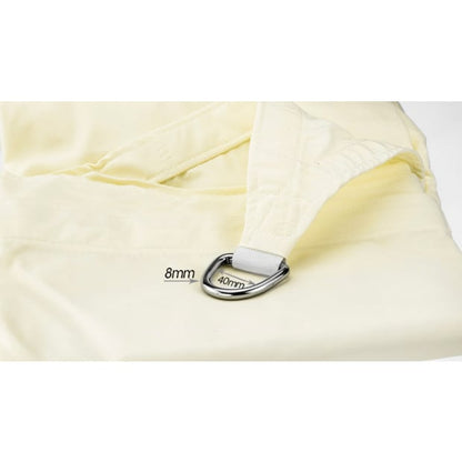 Wallaroo Waterproof Shade Sail 3m x 5m - UV Protection, Mildew Resistant, Cream