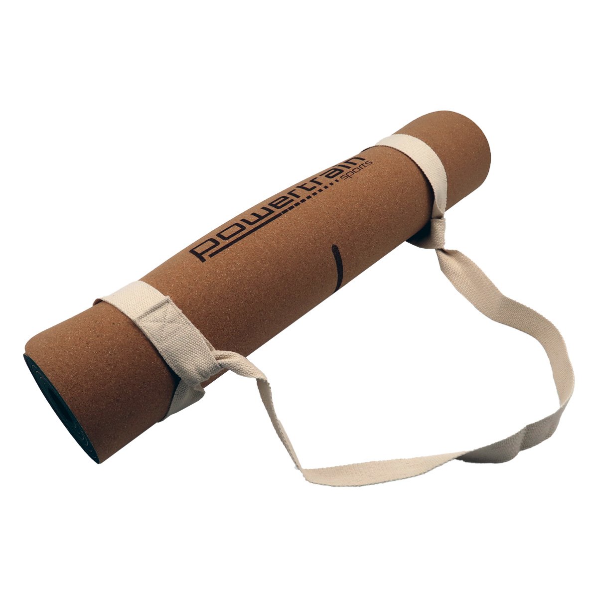 Powertrain Cork Yoga Mat with Carry Straps Home Gym Pilates - Body Line - SuperSaverAU - view 3