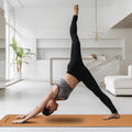 Powertrain Cork Yoga Mat with Carry Straps Home Gym Pilates - Plain - SuperSaverAU - view 5
