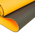 Powertrain TPE Yoga Mat 183cm x 61cm 8mm Thick Non-Slip Orange with Carry Strap - SuperSaverAU - view 3