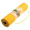 Powertrain TPE Yoga Mat 183cm x 61cm 8mm Thick Non-Slip Orange with Carry Strap - SuperSaverAU - view 4