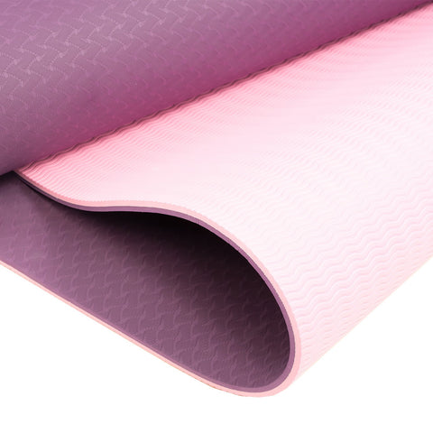 Powertrain TPE Yoga Mat 183cm x 61cm 8mm Thick Dark Purple Non-Slip - SuperSaverAU - view 2