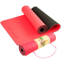 Powertrain TPE Yoga Mat 183cm x 61cm - 8mm Thick, Non-Slip, Red - SuperSaverAU - view 1