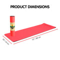 Powertrain TPE Yoga Mat 183cm x 61cm - 8mm Thick, Non-Slip, Red - SuperSaverAU - view 2