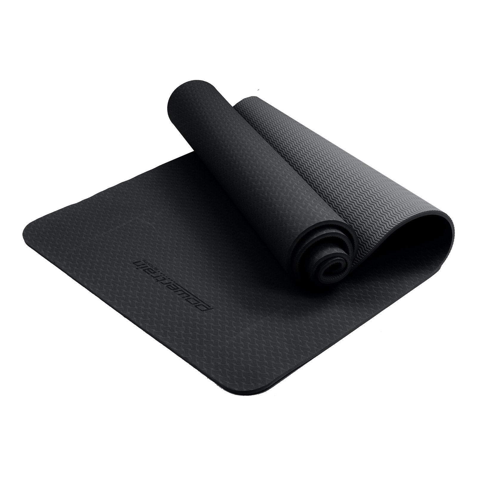 Powertrain Eco-friendly Dual Layer 6mm Yoga Mat | Midnight | Non-slip Surface And Carry Strap For Ultimate Comfort And Portability - SuperSaverAU - view 2