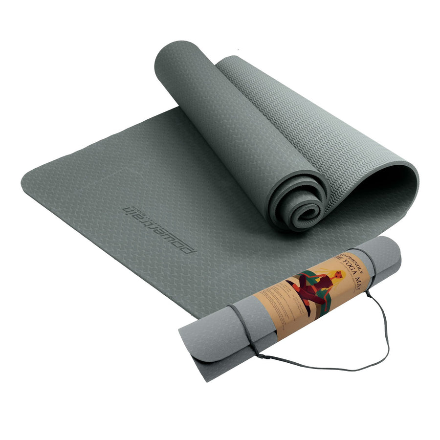 Powertrain Yoga Mat 183cm x 61cm | Eco-friendly TPE, Non-slip, Carry Strap - SuperSaverAU - view 1