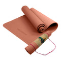 Powertrain Dual Layer TPE Yoga Mat with Carry Strap - Pink, 6mm