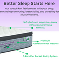 Ariel Vitality Mattress - 5 Zoned Pocket Spring - SINGLE Size - SuperSaverAU - view 3