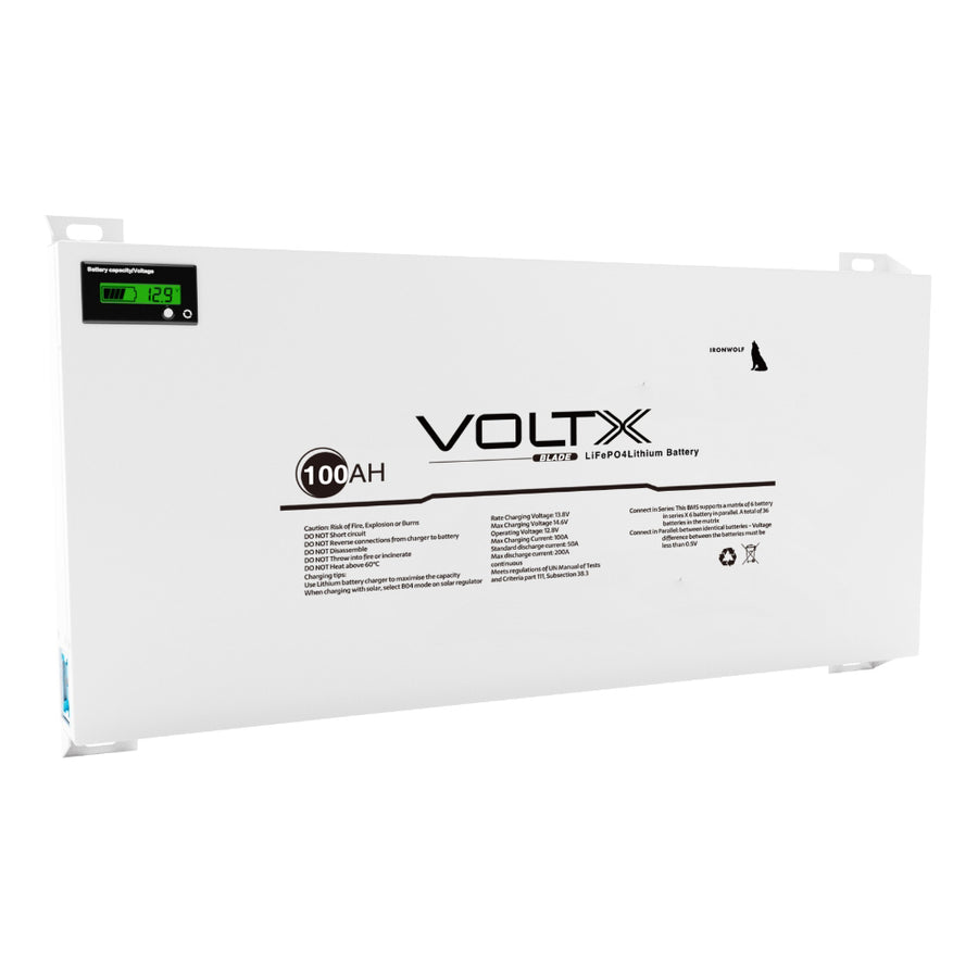 VoltX 12V 100Ah Super Slim Blade Lithium Battery - Lightweight, Fast Charging, 20-Year Life - SuperSaverAU - view 1