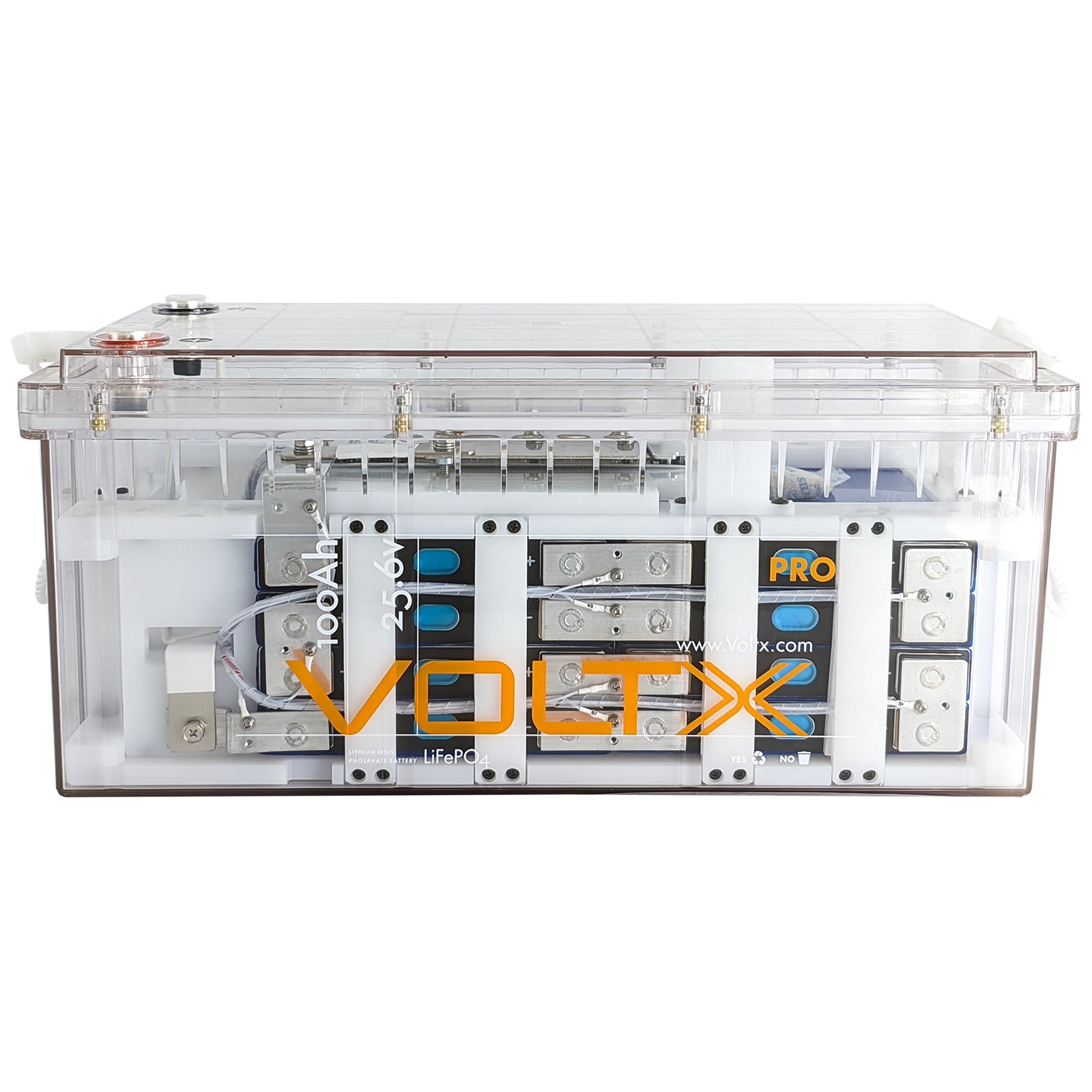 VoltX 24V 100Ah Lithium Battery - Clear Case, Built-in BMS, 4000 Cycles - SuperSaverAU - view 2