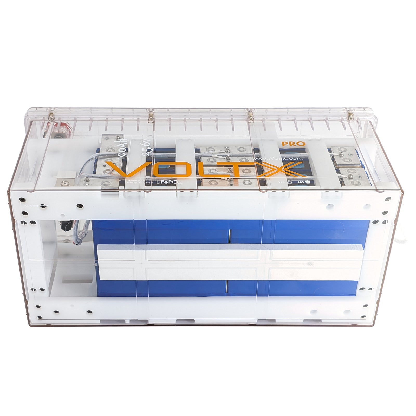 VoltX 24V 100Ah Lithium Battery - Clear Case, Built-in BMS, 4000 Cycles - SuperSaverAU - view 3
