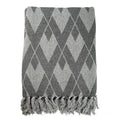 Soft Cotton Handloom Throw Blanket Herringbone Plaid Blue 125x150cm - SuperSaverAU - view 2