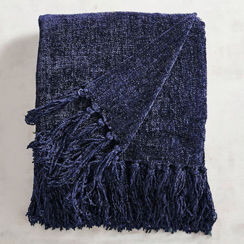 Acrylic Chenille Tassel Knitted Blanket 150 x 200 cm - Soft, Lightweight, Cozy Throw - SuperSaverAU - view 1