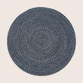 Handmade Reversible Cotton Area Rug 120 x 120 cm - Eco-friendly Navy White - SuperSaverAU - view 1