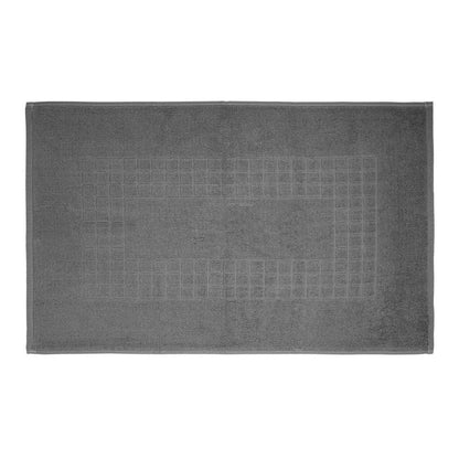 Microfiber Soft Non Slip Bath Mat 80cm x 50cm - Highly Absorbent, Easy to Clean, Check Design (Anthrazit)
