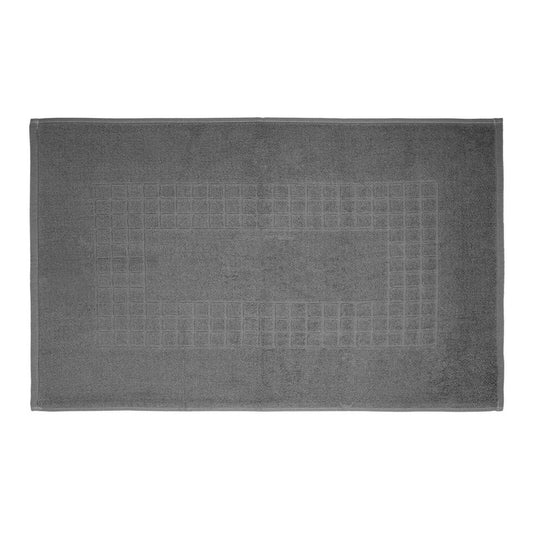 Microfiber Soft Non Slip Bath Mat 80cm x 50cm - Highly Absorbent, Easy to Clean, Check Design (Anthrazit)