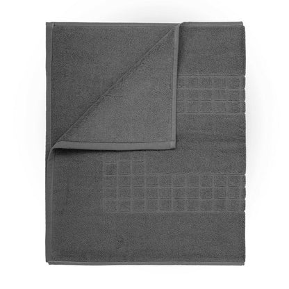 Microfiber Soft Non Slip Bath Mat 80cm x 50cm - Highly Absorbent, Easy to Clean, Check Design (Anthrazit)