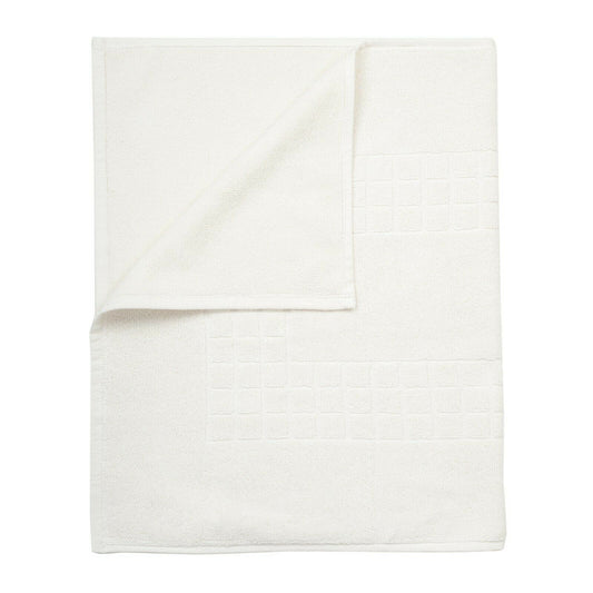Microfiber Soft Non Slip Bath Mat 80cm x 50cm - Highly Absorbent, Easy to Clean, Check Design (Cream)