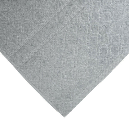 Premium Velour Jacquard Bath Towel 140cm x 70cm - Grey, Lightweight & Absorbent