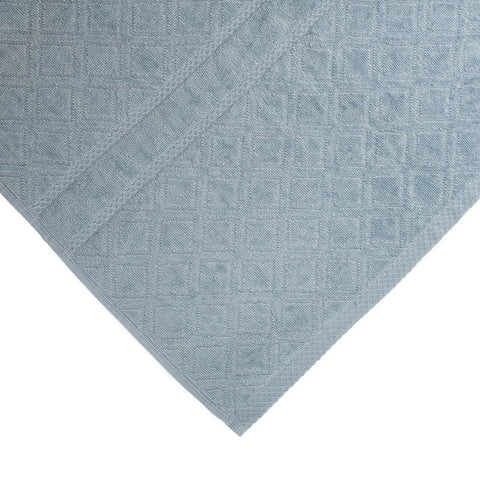 Premium Velour Jacquard Bath Towel 140cm x 70cm - Blue, 100% Cotton, Elegant Design - SuperSaverAU - view 1