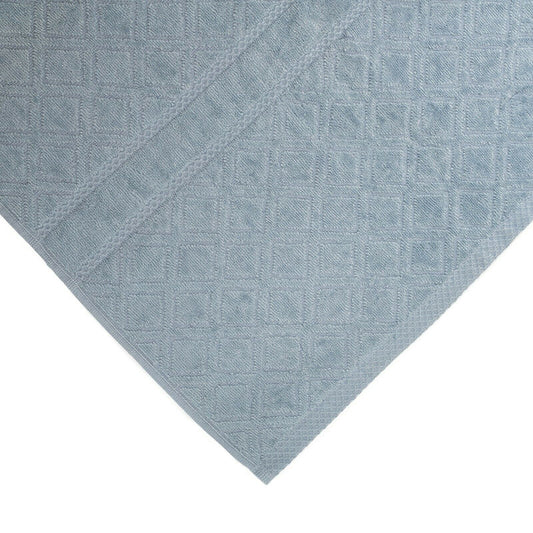 Premium Velour Jacquard Bath Towel 140cm x 70cm - Blue, 100% Cotton, Elegant Design