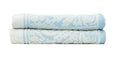 Premium Cotton Bath Towel 130cm x 60cm Jacquard White Blue Design - SuperSaverAU - view 3