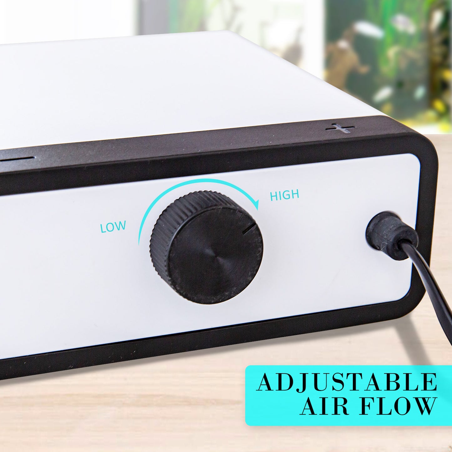 Dynamic Power 4 Outlet Aquarium Air Pump 670L/H 8W - Quiet & Efficient White