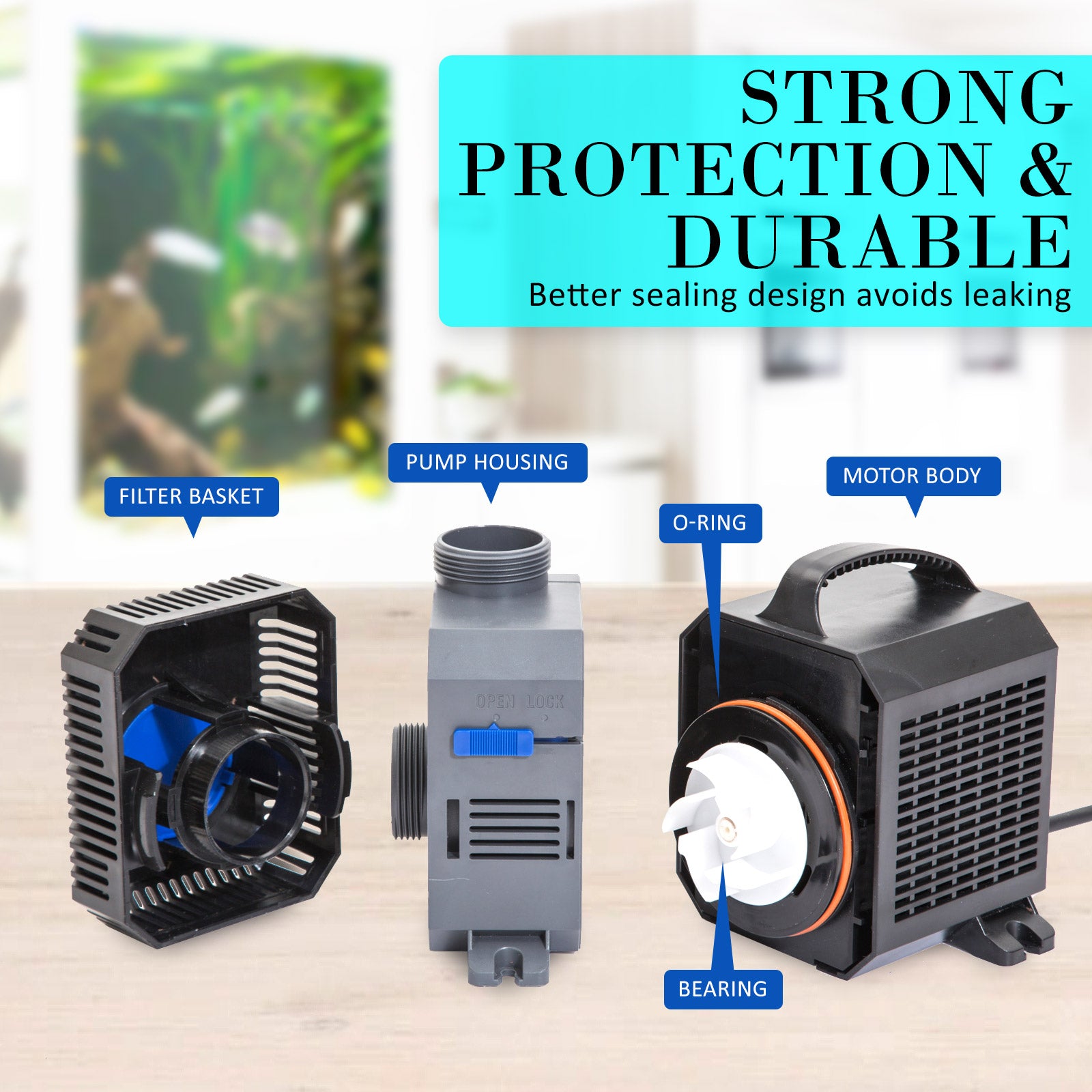 Dynamic Power 10000L/H Submersible Pond Water Pump, 80W, Quiet, Compact Design - SuperSaverAU - view 11