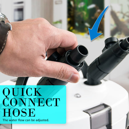 Dynamic Power 1000L/H Aquarium External Canister Filter, 14W, Easy Maintenance