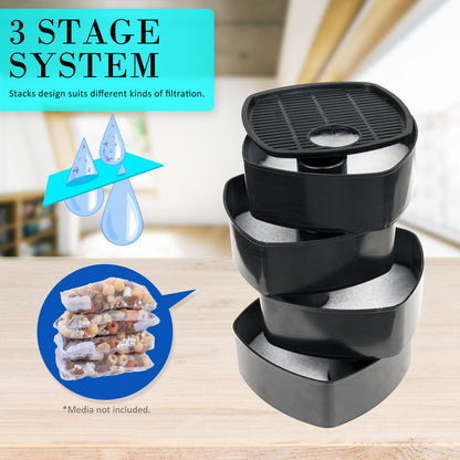 Dynamic Power 1000L/H Aquarium External Canister Filter, 14W, Easy Maintenance