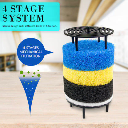 Dynamic Power 400L/H Aquarium External Canister Filter, 90L Capacity, 6W Energy Efficient