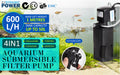 Dynamic Power 3-in-1 Aquarium Submersible Filter Pump 600L/H 8W
