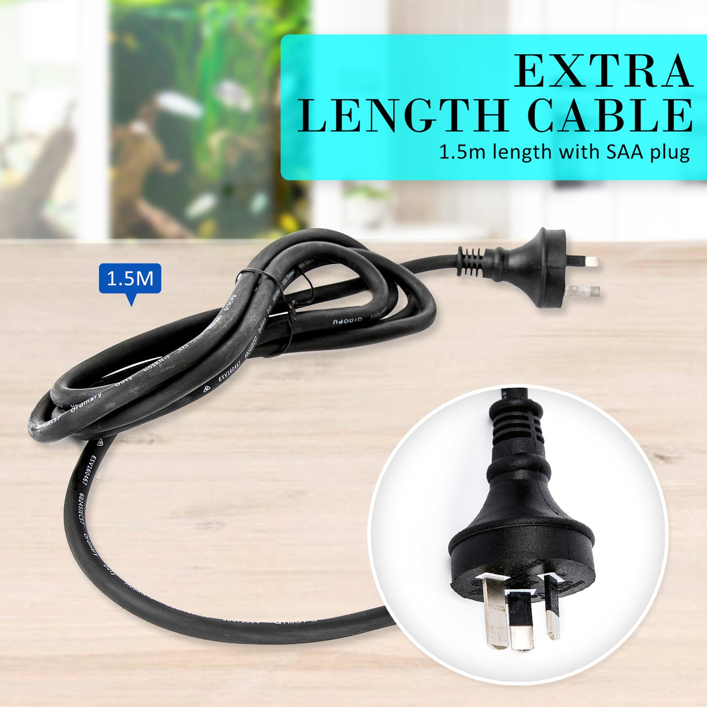 Dynamic Power 1200L/H Aquarium Submersible Filter 22W 1.6m - 3-in-1 Pump