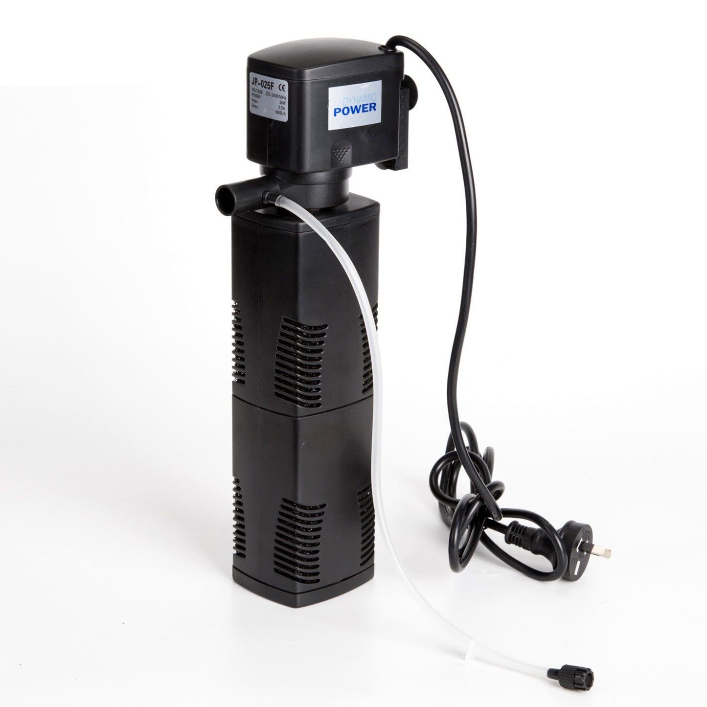 Dynamic Power 1600L/H Submersible Aquarium Filter 35W, 2.5m, 3-in-1 Pump