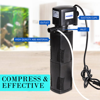 Dynamic Power 1600L/H Submersible Aquarium Filter 35W, 2.5m, 3-in-1 Pump
