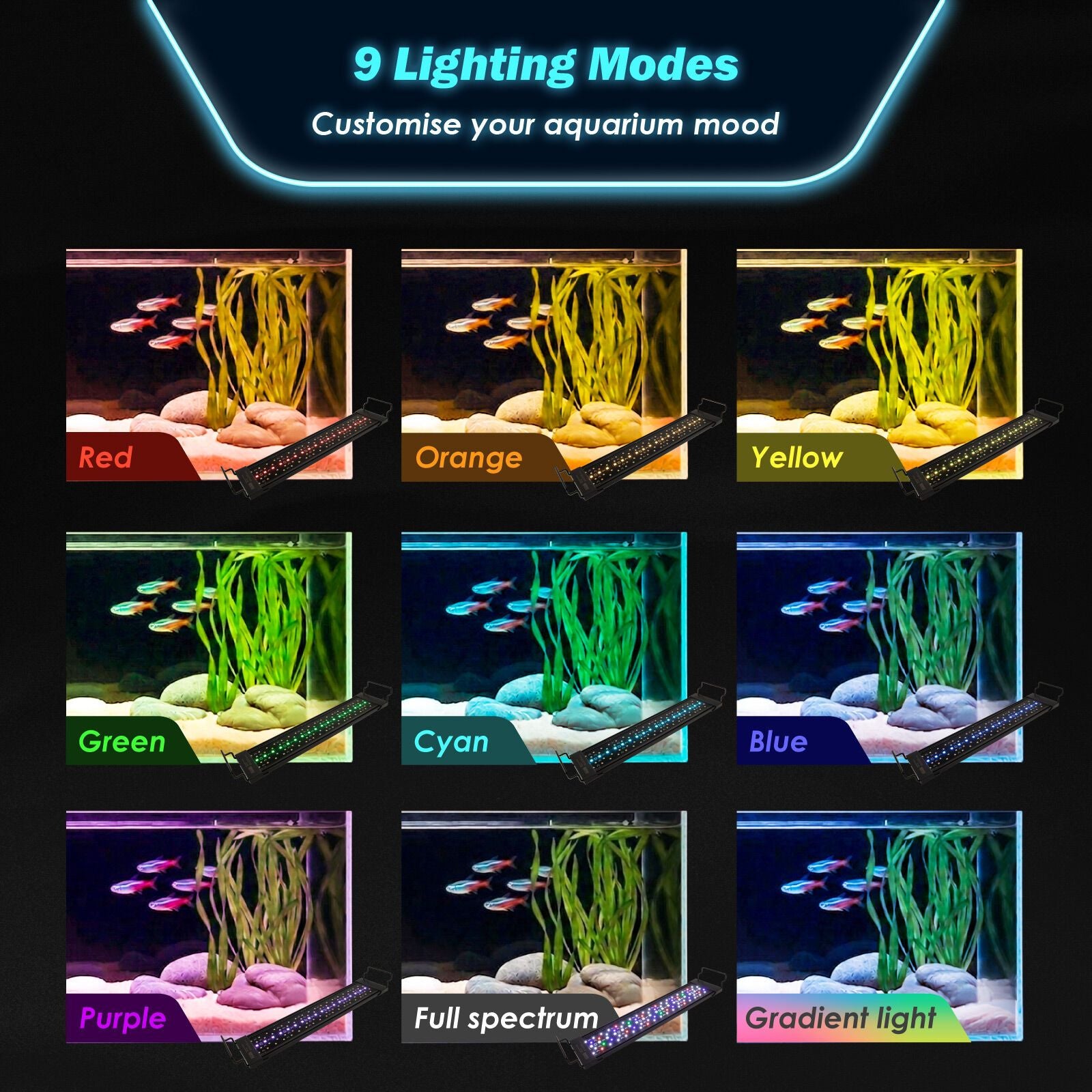 Dynamic Power Planted Aquarium LED Light 12W - 26cm