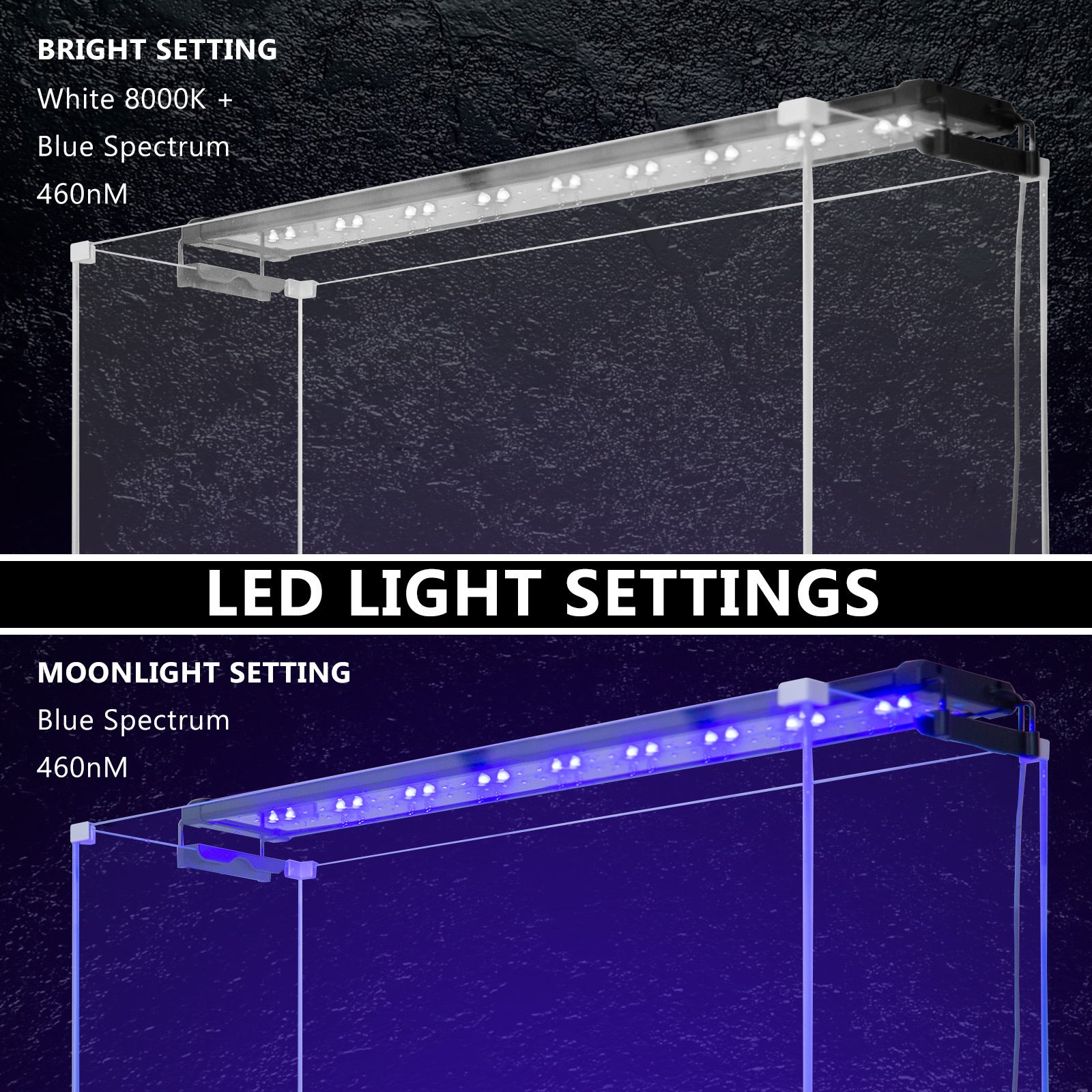 Dynamic Power 18W Aquarium LED Light 75-95cm, White/Blue, Energy Efficient - SuperSaverAU - view 3