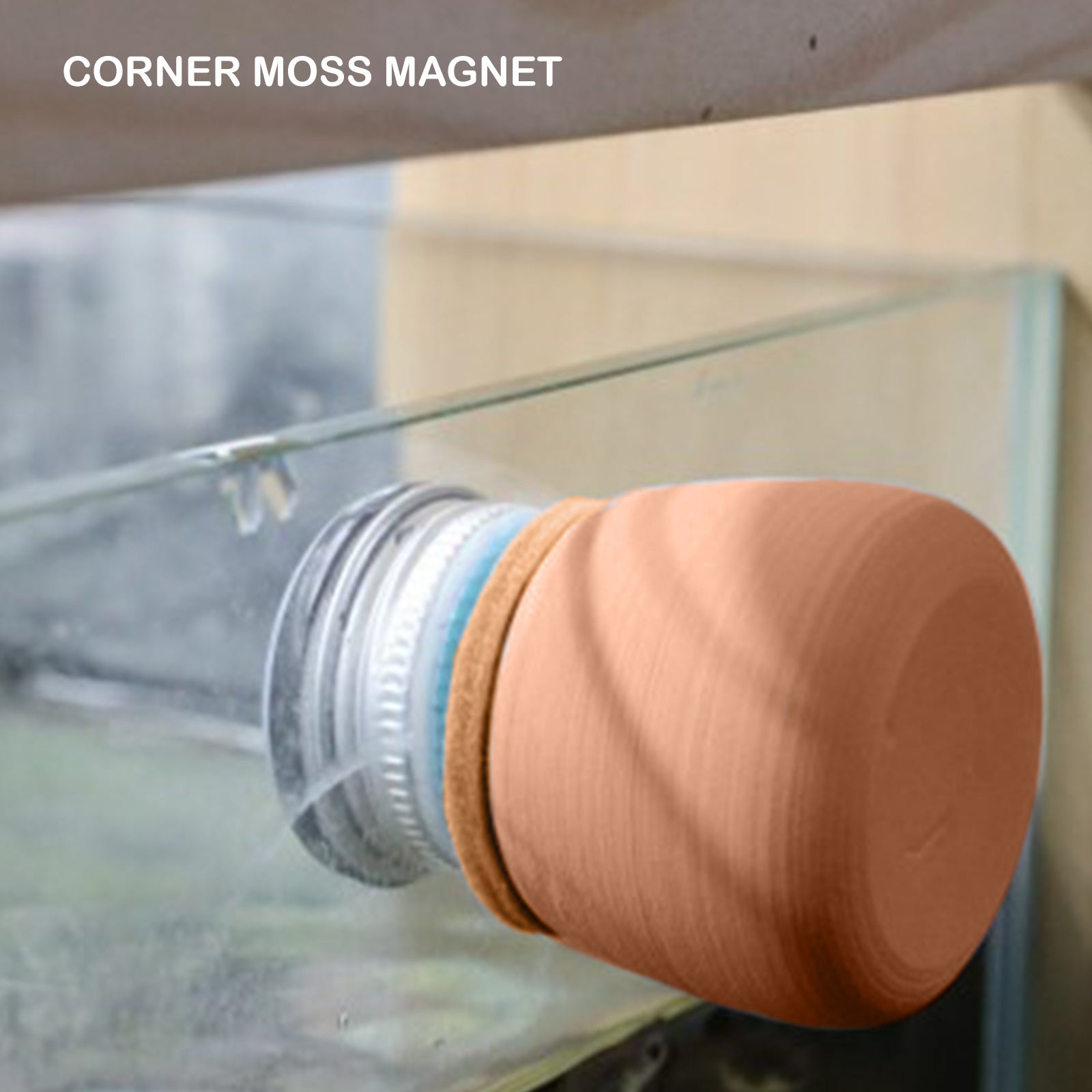 Minfactory Fish Tank Corner Moss Magnet Scraper 3.5cm x 5cm, Neodymium Magnet, EVA Handle - SuperSaverAU - view 5